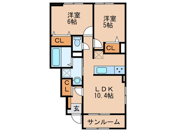 PARKSIDE COURTⅡの物件間取画像